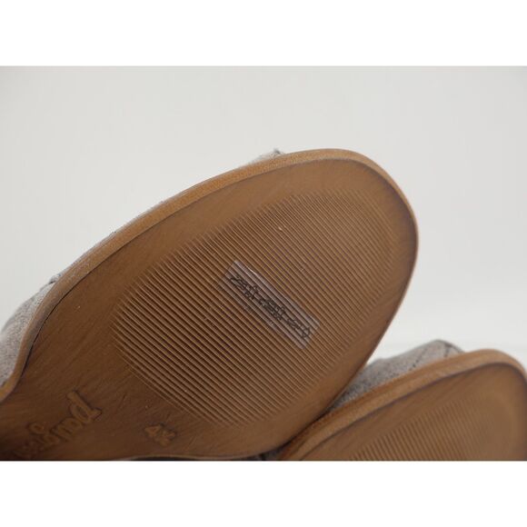 Paul Green Cayanne Gray Shimmer Peep Open Toe Sandal Heel Bootie Sz 4.5 UK 7 US - Picture 10 of 13